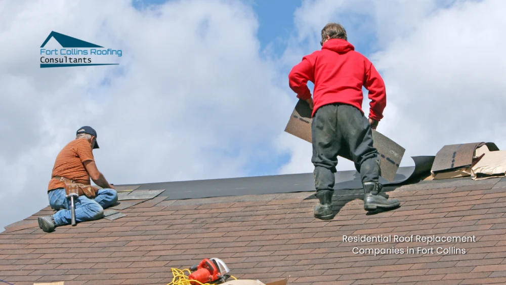 Expert roofing team replacing shingles for a home in Fort Collins